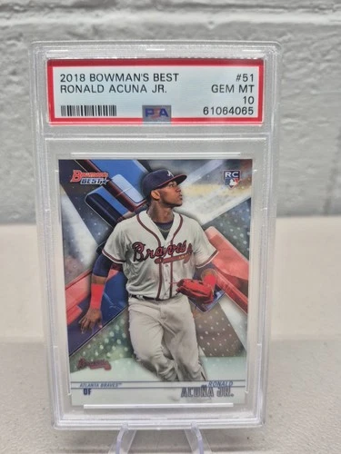 2018 Bowman's Best Ronald Acuna Jr Rookie RC #51 PSA 10 Atlanta Braves