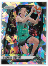 2024 Panini Prizm WNBA Cracked Ice #99 Breanna Stewart New York Liberty UConn