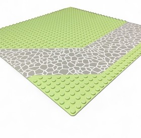 LEGO Yellowish Green Baseplate 32x32 Paradisa Driveway Cobblestone 4478px3 6419