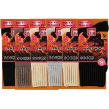 Women Wool Socks, Size 9-11, Winter Merino Lamb Warm Boot Casual Thermal Crew