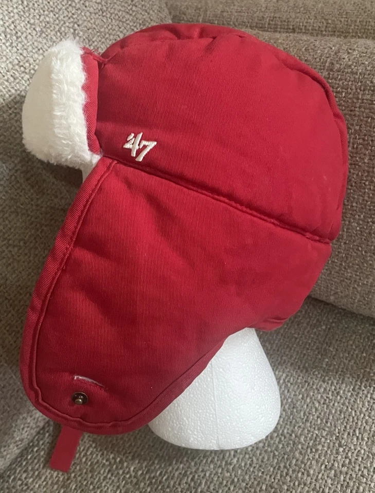 CHAPÉU DE INVERNO MASCULINO 47 MARCA VINTAGE OLD SCHOOL PATRIOTAS TRAPER TRADER FLAP RARO! - Imagem 3 de 4