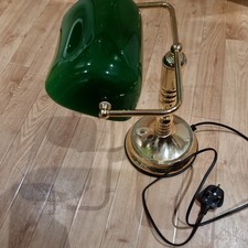 Vintage BANKERS GREEN GLASS