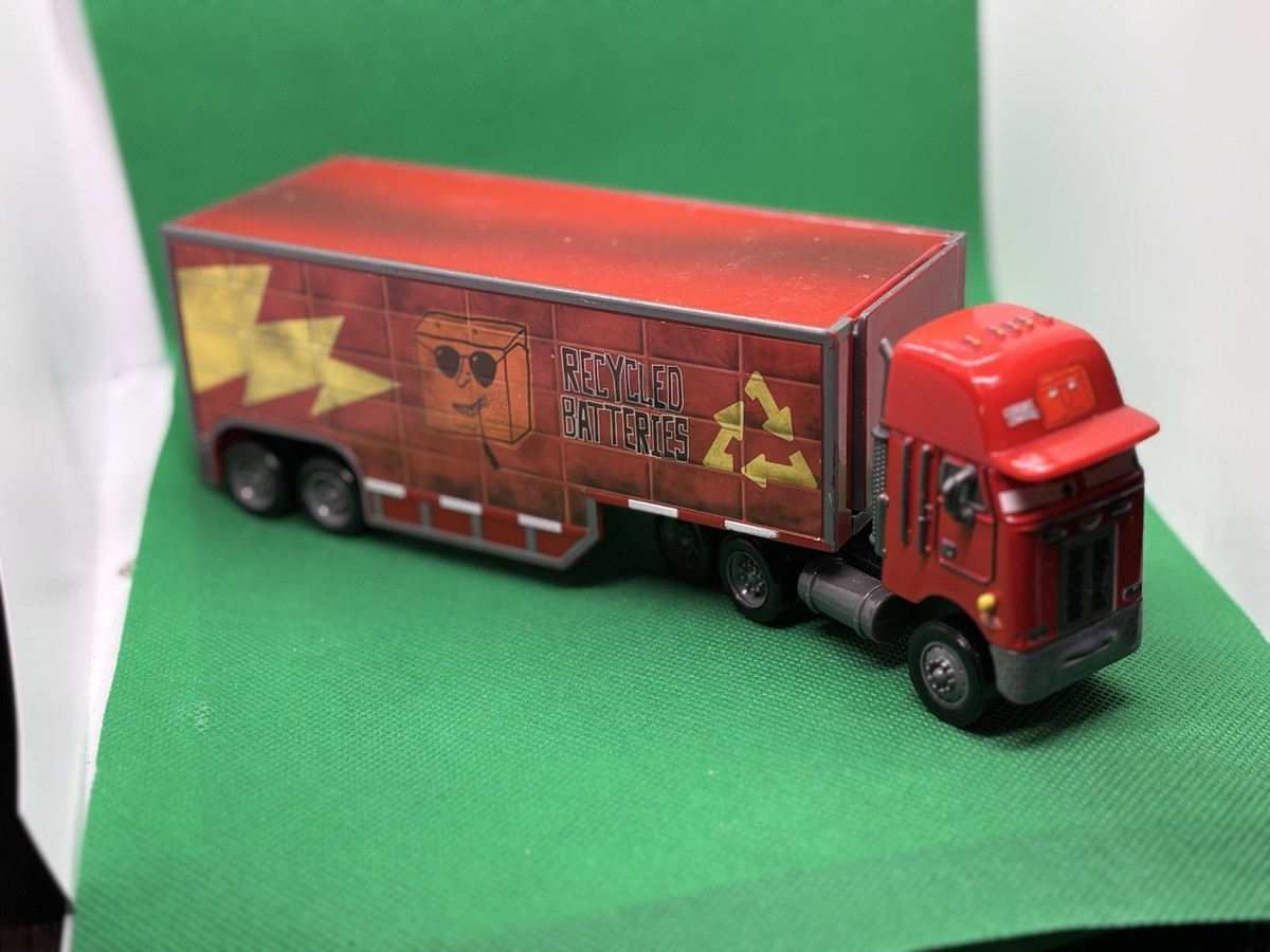 Disney Pixar Cars Jerry Recycled Batteries Hauler Truck Semi RARE