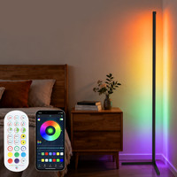 65 Tall Floor RGB LED Lamp Corner Light Standing Mood Remote Colour Changing UK