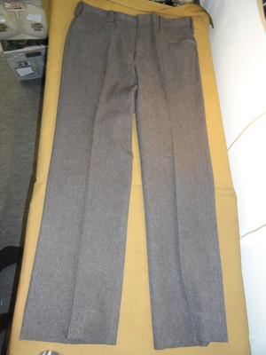CIRCLE S COWBOY WESTERN STYLE SUIT 100% POLYESTER PANTS GRAY 36X32