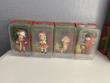 1997 Effanbee Christmas Ornament Series Lot of 4 Vintage Dolls Holiday Seasonal