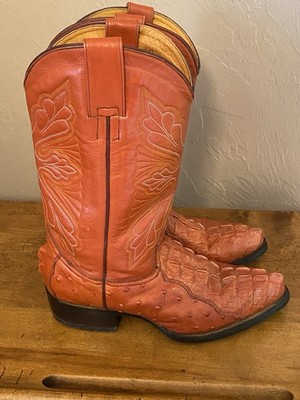 Pastizal Croc Ostrich Brown Leather Boots Mexico Mens Mexico Sz 7 / US S… Pastizal Croc Ostrich Brown Leather Boots Mexico Mens Mexico  main image 3