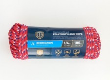 TrueValue Polypropylene Rope, Diamond Braided,1/4 In. x 100 Ft 643561