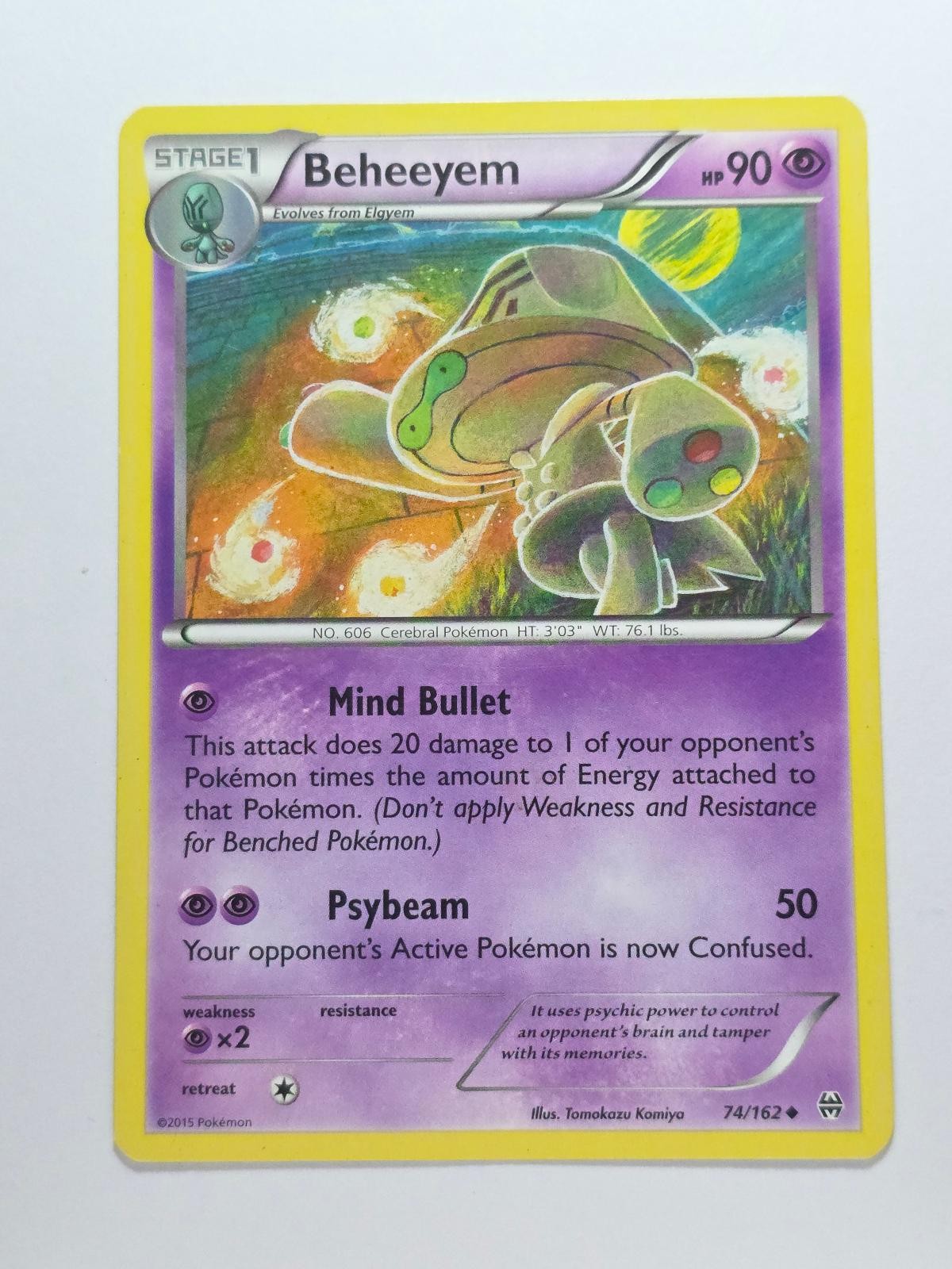BEHEEYEM 74/162 UNCOMMON BREAKTHROUGH LP POKEMON