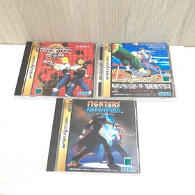 Sega Saturn Console with 2 Virtua Stick controllers & 5 games Japan White tested