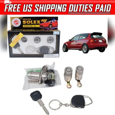 For Honda Civic Eg 3 1992-1996 Door Security Safety Flat Key Cylinder Door Lock