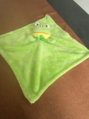 TJM Snuggz sehr guter Zustand grüner Frosch Kuscheltier Tröster Decke Rassel