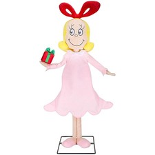 Grinch 4 ft Dr. Seuss Cindy-Lou Who Musical Animatronic Christmas Decoration