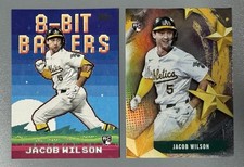 2- 2025 Topps Jacob Wilson: 8-Bit Ballers, Stars of MLB Rookie RC #SMLB-31 A’s