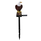 Solar Garden Light Resin Bald Eagle Figurine Dusk Dawn Solar Yard Light3509