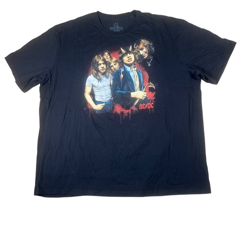 ACDC Band Graphic T-Shirt Mens 4XLT Black Body Rags Winterland 2010 Rock Tee