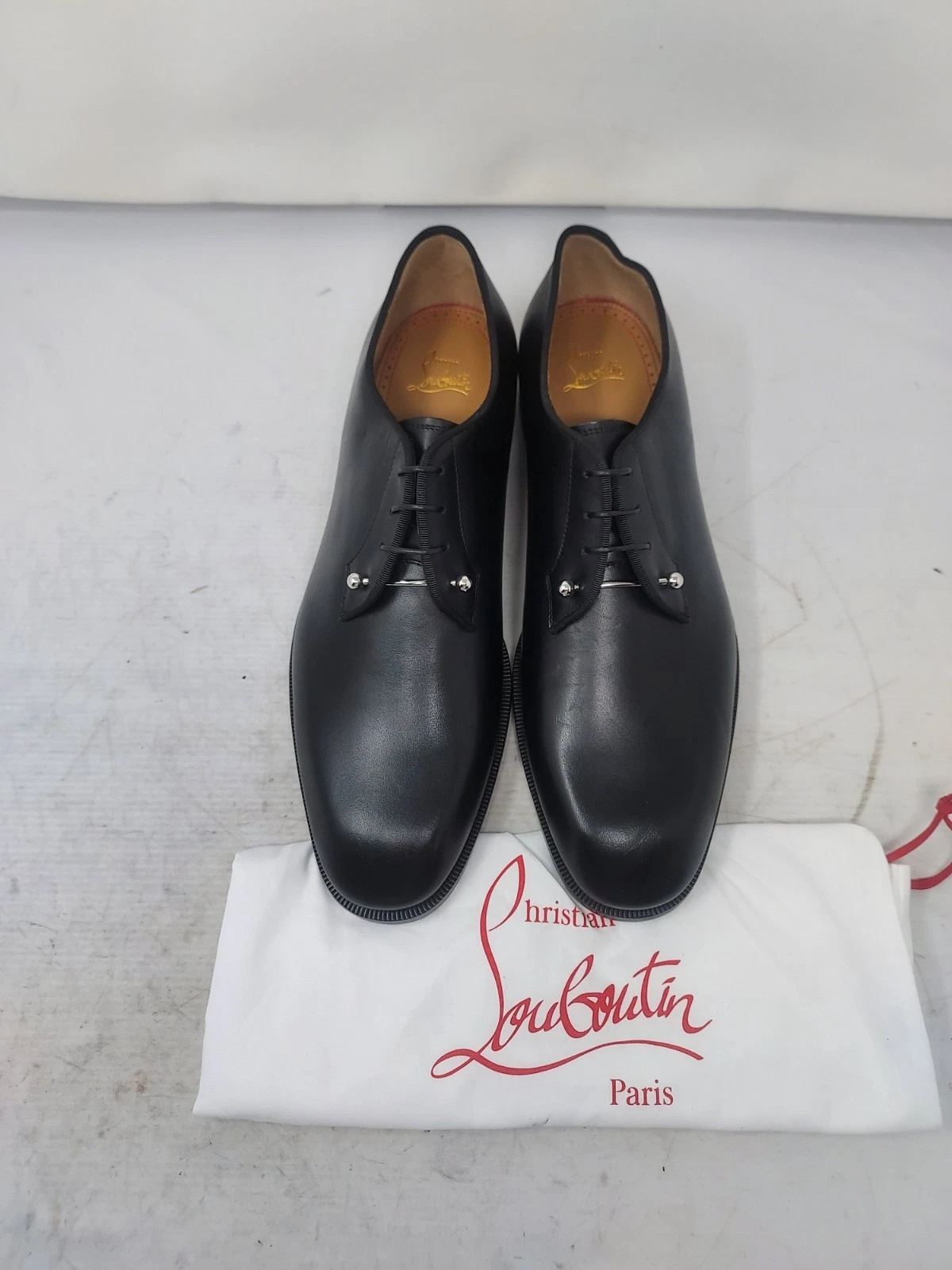 Christian Louboutin — Christian Louboutin EU 44 US 11 MENS NEW Black Chambeliss Leather Oxford Shoe