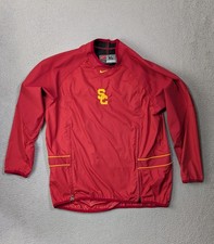 USC Trojans Jacket Mens XL Windbreaker Style Made in USA Team Zip Vents