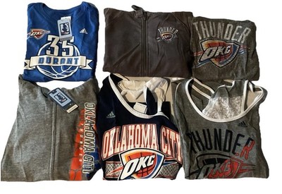 Lot of 6 NEW NBA OKC Thunder Basketball Woman s tanks hoodies large