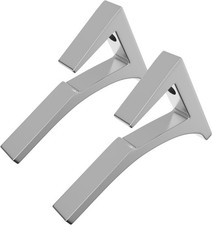 2 Pack Aluminum Shelf Bracket, 5 1/16" Length, Chrome Finish, Adjustable for 3/8