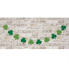 St Patrick's Day Shamrock Garland Spring Home Decor 60 Inch Wide Party