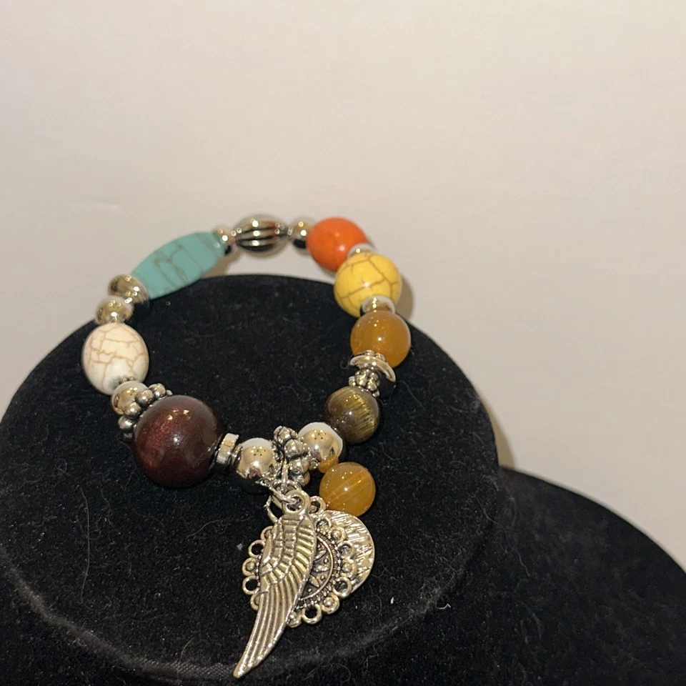 Victoria's Secret ангел серебряное крыло бусина браслет с брелоками новая ставка 4 благотворительность ❤️342 x 2 - Изображение 2 из 4