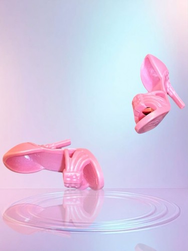 Barbie Doll Shoes Pink Open Toe Heels - Picture 1 of 3