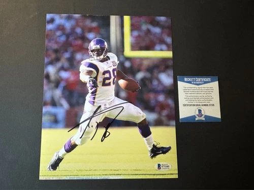 Adrian Peterson Hot autographed signed Vikings legend 8x10 photo Beckett BAS coa