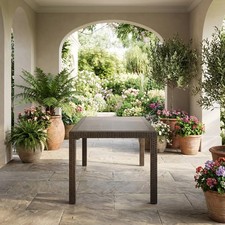 Tavolo da Giardino Rettangolare Polyrattan 150x90x74 cm Marrone Lima BICA