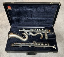 1966 Conn Malerne Director Bb Bass Clarinet, Two-Piece Ebonite Body w/ Case