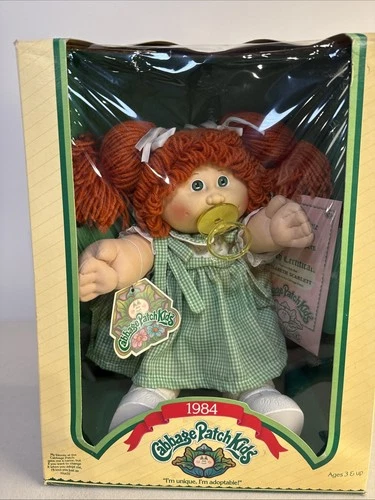 Vintage Cabbage Patch Kids 1984 Lisabeth Scarlet NIB Red Hair Green Eyes