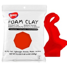 Foam Clay, Red Air Dry Modeling Clay, 1.1 lb