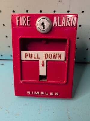 Simplex 4251-20 Conventional Fire Alarm Pull Station - No Key - Used - #14