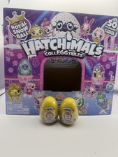 2 Hatchimals Colleggtibles Royal Snow Ball Gold Egg Mini Mystery W Display