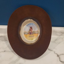 Vintage Stetson 3X Beaver Western Cowboy Hat Brown Size Large USA Excellent