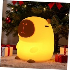 Night Light, 50-Hour Battery  Pat Control, Squishy Animal Lamp for Capybara