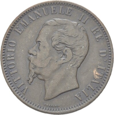 Italien 10 Centesimi 1866 Viktor II. Emanuel 9,6 g Kupfer Original