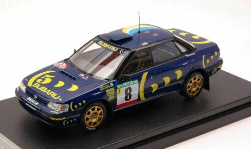 Modellini statici di auto da corsa Rally in metallo bianco per Subaru