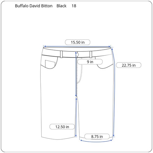 New Buffalo David Bitton Parker Boys 18 Slim Fit Black Stretch Denim Jean Shorts - Picture 3 of 10