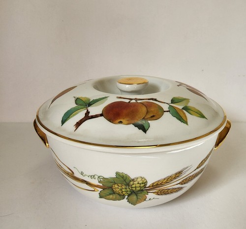 Evesham Gold de Royal Worcester - Cazuela cubierta redonda - 7" - Imagen 6 de 8