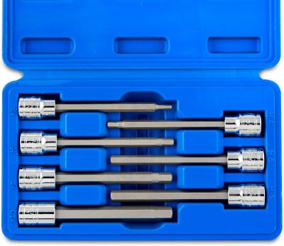 BOSTON INDUSTRIAL 3/8  Dr Extra Long Allen Hex Bit Socket Set Metric 3 to 10mm 