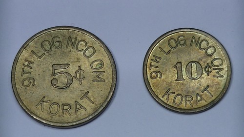 9TH LOG KORAT ROYAL THAILAND AFB UNTEROFFIZIER OM LUFTWAFFENBASIS 5 & 10 CENT HANDELSMARKE