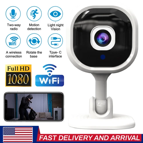 Wireless WiFi Security Camera System Smart Indoor Night Vision 1080P 2-Way Audio - Picture 3 of 13