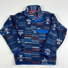 Patagonia Synchilla Snap-T Fleece Native Blue Thunderbird Turtle Tribal XS