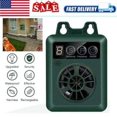 Outdoor Ultrasonic Anti-Barking Device Dog Bark Control Sonic Silencer US NEW