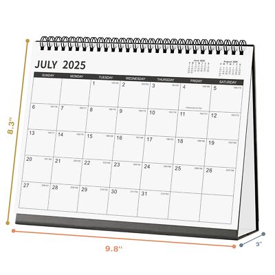 2025-2026 Standing Flip Desk Calendar - 18 Month From January 2025