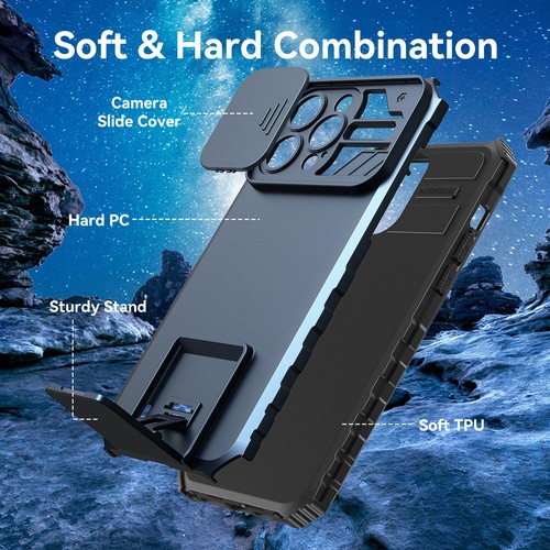 Funda rígida resistente a prueba de golpes con soporte para iPhone 14 Pro Max Plus cubierta blindada - Imagen 28 de 60