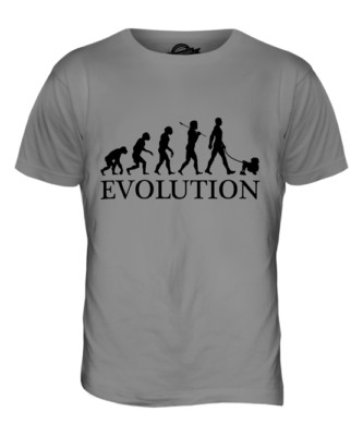 LOWCHEN EVOLUTION OF MAN MENS T-SHIRT TEE TOP DOG LOVER GIFT WALKER WALKING