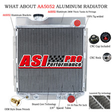 3 Rangées Radiateur Pour 64-1966 FORD MUSTANG 260 289 4.3L 4.7 V8 66 Aluminium