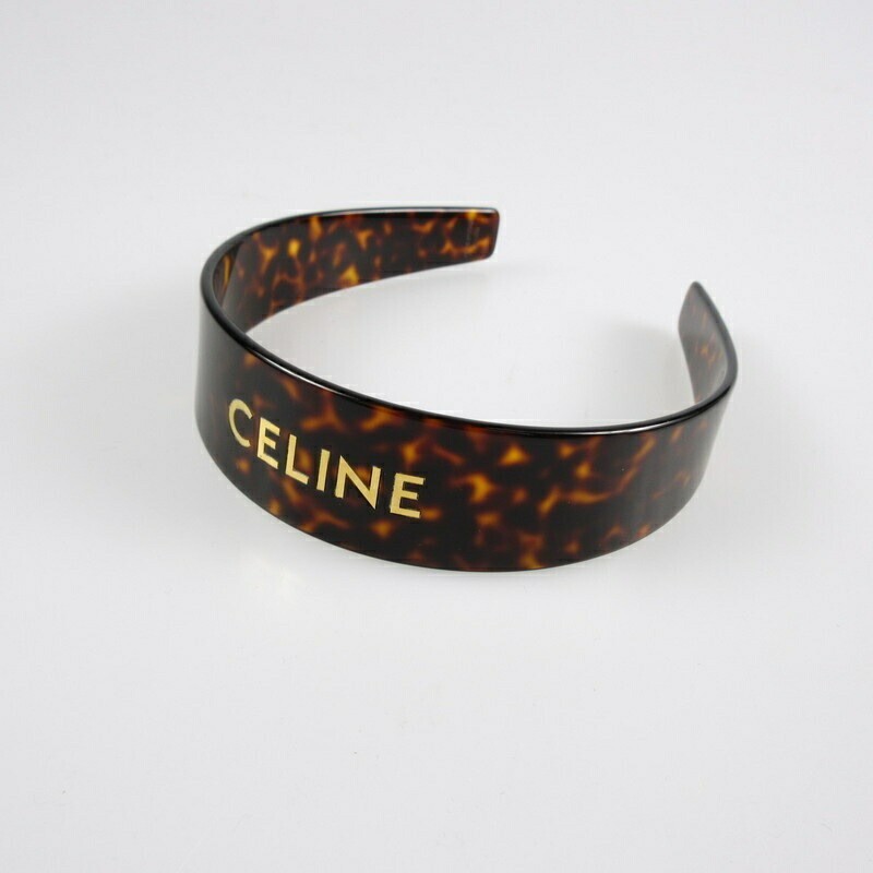 CELINE 46Y376CEA Logo headband hair band acetate Hair